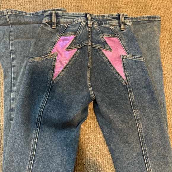 Free People Lightning Bolt Flare Jeans - Picture 1 of 3